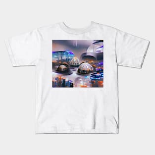 Futuristic Dome City Kids T-Shirt